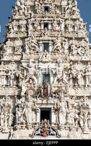 Gopuram du Temple de Shri Rama Vaikunth, Pushkar, Rajasthan, India Banque D'Images