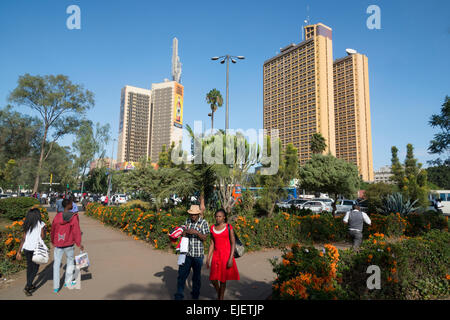 Central Park. Le centre-ville de Nairobi. Au Kenya. Banque D'Images