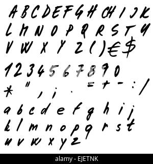 Alphabet dessiné à la main - vector Illustration de Vecteur