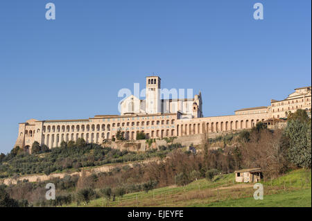 La Basilique Papale de Saint François d'Assise, Basilique de San Francesco d'Assisi en italien Banque D'Images