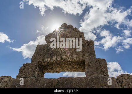 Coral Castle Rock ou Gate Park à Homestead, Floride. Une seule main construit par Edward Leedskalnin au cours des 30 dernières années. Banque D'Images