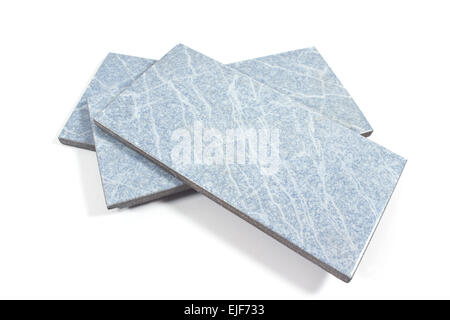 Les carreaux de céramique bleu sur blanc Banque D'Images