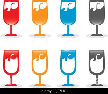 Gobelet Vector Icon Set Illustration de Vecteur