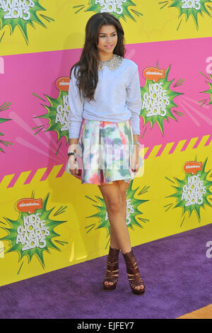 LOS ANGELES, CA - le 23 mars 2013 : Zendaya à Nickelodeon's 26th Kids' Choice Awards annuels au Galen Center, Los Angeles. Banque D'Images