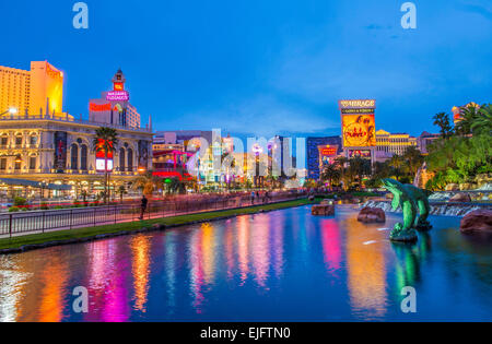 Vue sur le Strip de Las Vegas Banque D'Images