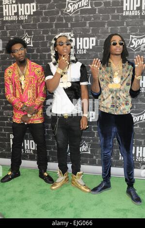 2014 BET Hip Hop Awards présenté par Sprite a tenu à l'Atlanta Civic Center - Arrivées comprend : Migos Où : Atlanta, Georgia, United States Quand : 20 mai 2014 Banque D'Images