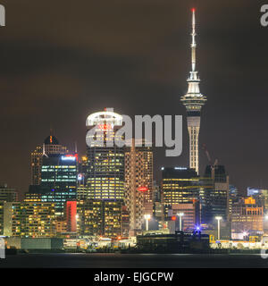 Auckland by night de Devonport. Banque D'Images