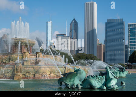 Fontaine de Buckingham. Le centre-ville de Chicago. L'Illinois. USA Banque D'Images