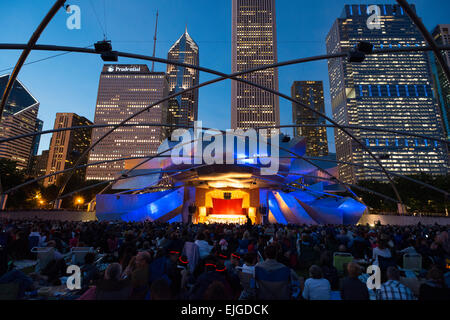 Pavillon Jay Pritzker . Millennium Park. Chicago Illinois.. USA. Banque D'Images