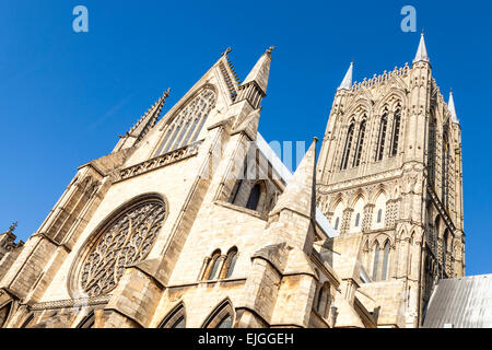 La Cathédrale de Lincoln, Lincoln, Angleterre, RU Banque D'Images