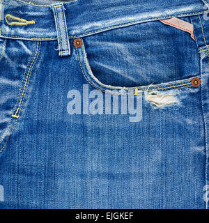 Composition denim poche avant Banque D'Images