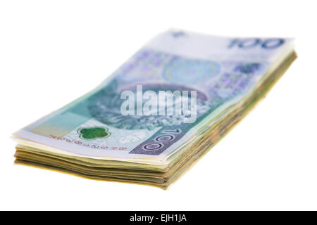 Billets polonais empilés Banque D'Images