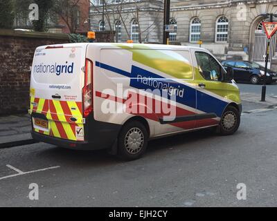 National Grid Van à Manchester Banque D'Images