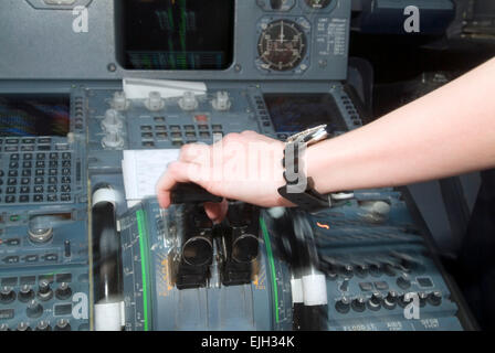 Instruments de pilotage Avion Germanwings dans Airbus 320 Banque D'Images