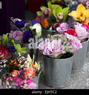 Bouquet de fleurs de printemps tulipes colorées., Ranunculus, jacinthe, Daisy, anemone. Banque D'Images