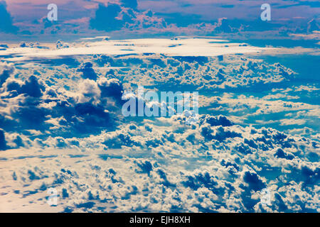 Vue aérienne de nuages, Indonésie Banque D'Images