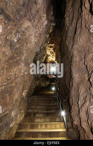 Johannesburg Afrique du Sud,Muldersdrift africain,Grottes de Sterkfontein,hominine,site hominide,ancêtre humain,berceau de l'humanité,grotte,intérieur,marches s Banque D'Images