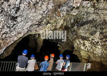 Johannesburg Afrique du Sud,Muldersdrift africain,Grottes de Sterkfontein,hominine,site hominide,ancêtre humain,berceau de l'humanité,grotte,intérieur,Noir B. Banque D'Images