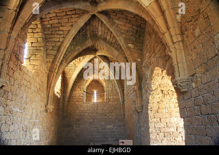 L'entrée des croisés à Césarée Maritima, le Parc National de Césarée, en Israël. Banque D'Images