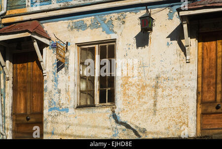 Vieille maison à Valparaiso, Chili Banque D'Images