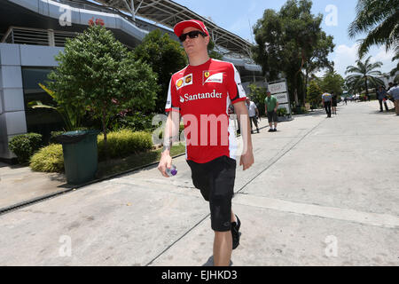 Sport Automobile : Championnat du Monde de Formule 1 de la FIA 2015, Grand Prix de Malaisie, # 7 Kimi Raikkonen (FIN, la Scuderia Ferrari), Banque D'Images