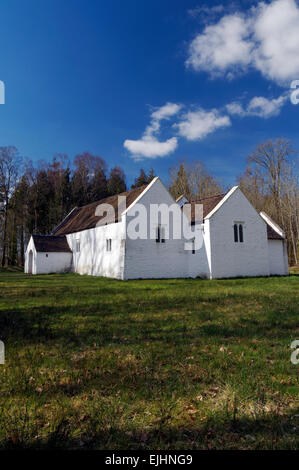 Église Llandeilo Tal y Bont, Musée national d'histoire de St Fagans/Amgueddfa Werin Cymru, Cardiff, Galles du Sud, Royaume-Uni. Banque D'Images