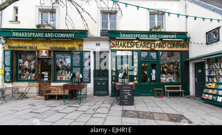 Librairie Shakespeare and Company, Paris, France Banque D'Images