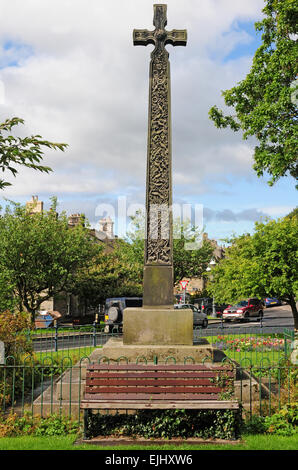 L'Armstrong Cross à Rothbury. Site d'une ancienne croix du marché. Banque D'Images