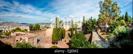 L'Alcazaba de Malaga Banque D'Images