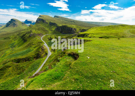 Les belles montagnes Quiraing sur l'île de Skye, Écosse Banque D'Images