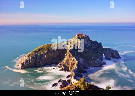 San juan de Gaztelugatxe. Pays Basque Banque D'Images