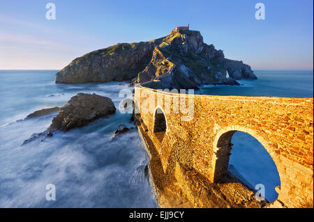 San juan de Gaztelugatxe. Pays Basque Banque D'Images