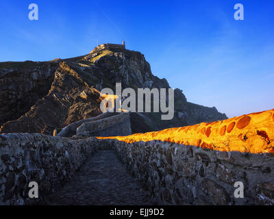 San juan de Gaztelugatxe. Pays Basque Banque D'Images