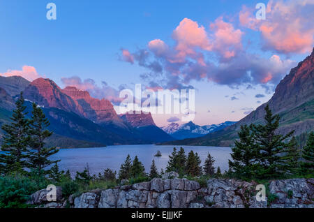 St Mary Lake, Glacier National Park, Montana, USA Banque D'Images