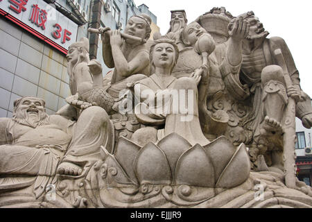 Monument à la ville chinoise de Suzhou Banque D'Images