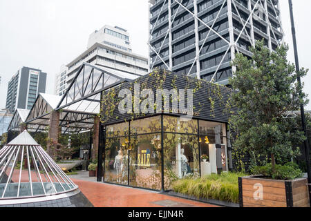 Vente au détail et restaurants de Britomart, Auckland, Nouvelle-Zélande Banque D'Images