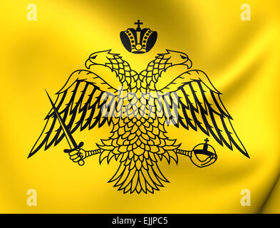 Eglise grecque orthodoxe d'un drapeau. Close Up. Banque D'Images