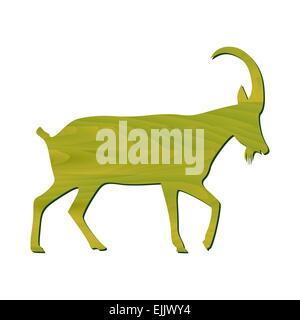 Nouvel An chinois - Année de la chèvre - signe du zodiaque Illustration de Vecteur