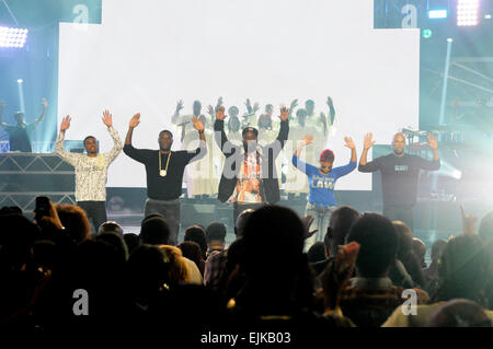 Le Hip Hop Awards 2014 PARI Show qui a eu lieu à l'Atlanta Civic Center à Atlanta - à l'intérieur comprend : Vince agrafes,Jay Electronica,Michael Brown Sr,Lesley McSpadden Où : Atlanta, Georgia, United States Quand : 20 mai 2014 Banque D'Images