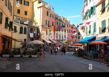 Vernazza Cinque Terre Italie Riviera Italienne Ligurie Europe Mer Ligurienne Banque D'Images