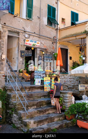 Vernazza Cinque Terre Italie Riviera Italienne Ligurie Europe Mer Ligurienne Banque D'Images