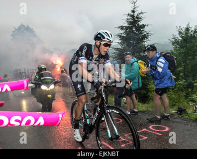 Niki Terpstra Team Omega Pharma-Quick Step Tour de France 2014, Étape 8 Tomblaine-Geradmer Vosges France Europe Banque D'Images