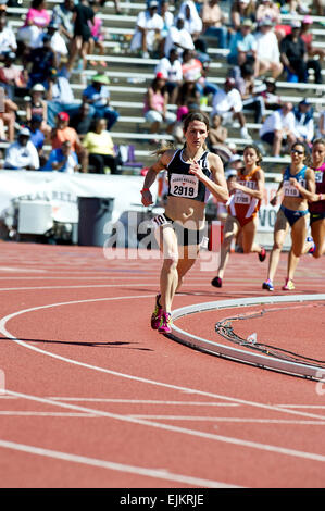 28 mars 2015 : # 2919 Seules Mecke Dana menant la Women's 1500 mètres tourner à la 88e Nike Clyde Littlefield Texas Relais, Mike A. Myers Stadium. Austin, Texas. Banque D'Images