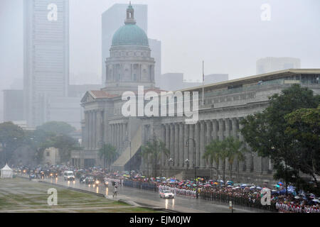 Singapour. Mar 29, 2015. Singapour détient des funérailles d'état pour l'ancien premier ministre Lee Kuan Yew, le 29 mars 2015. Credit : Puis Chih Wey/Xinhua/Alamy Live News Banque D'Images