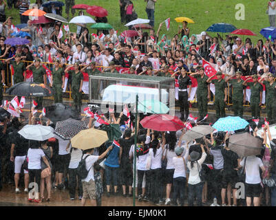 Singapour. Mar 29, 2015. Singapour détient des funérailles d'état pour l'ancien premier ministre Lee Kuan Yew, le 29 mars 2015. Credit : Puis Chih Wey/Xinhua/Alamy Live News Banque D'Images