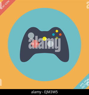 Manette de contrôleur de jeu vidéo d'ordinateur Banque D'Images