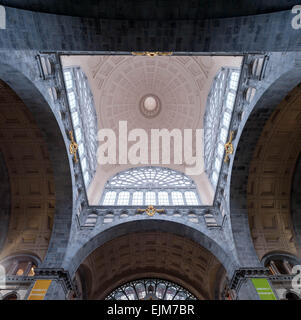 Belgique, Anvers, la gare d'Anvers-central Banque D'Images