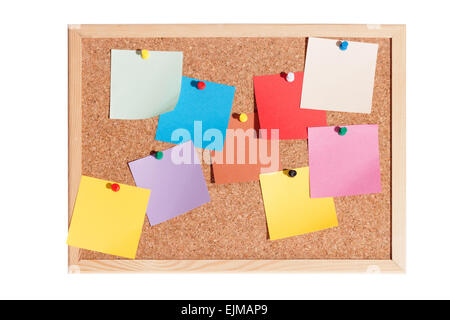 Notice Board isolated on white Banque D'Images