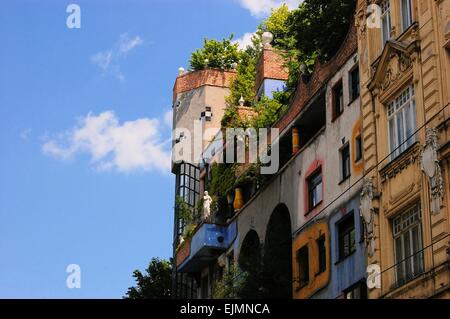 Maison Hundertwasser, Vienne, Autriche Banque D'Images