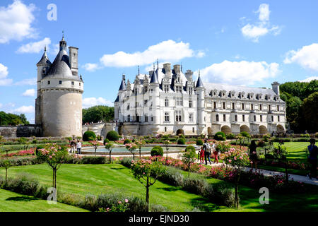 Catherine de Médicis au jardin du château de Chenonceau en Indre-et-Loire, France Banque D'Images